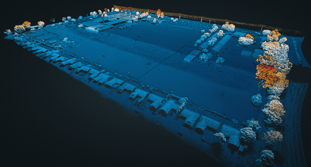 Land Development An Aerial LiDAR system captured this area set for development, in under 5 minutes. Processing time less than 15 minutes, delivered to customer two hours post-flight when processed in our mobile command lab.